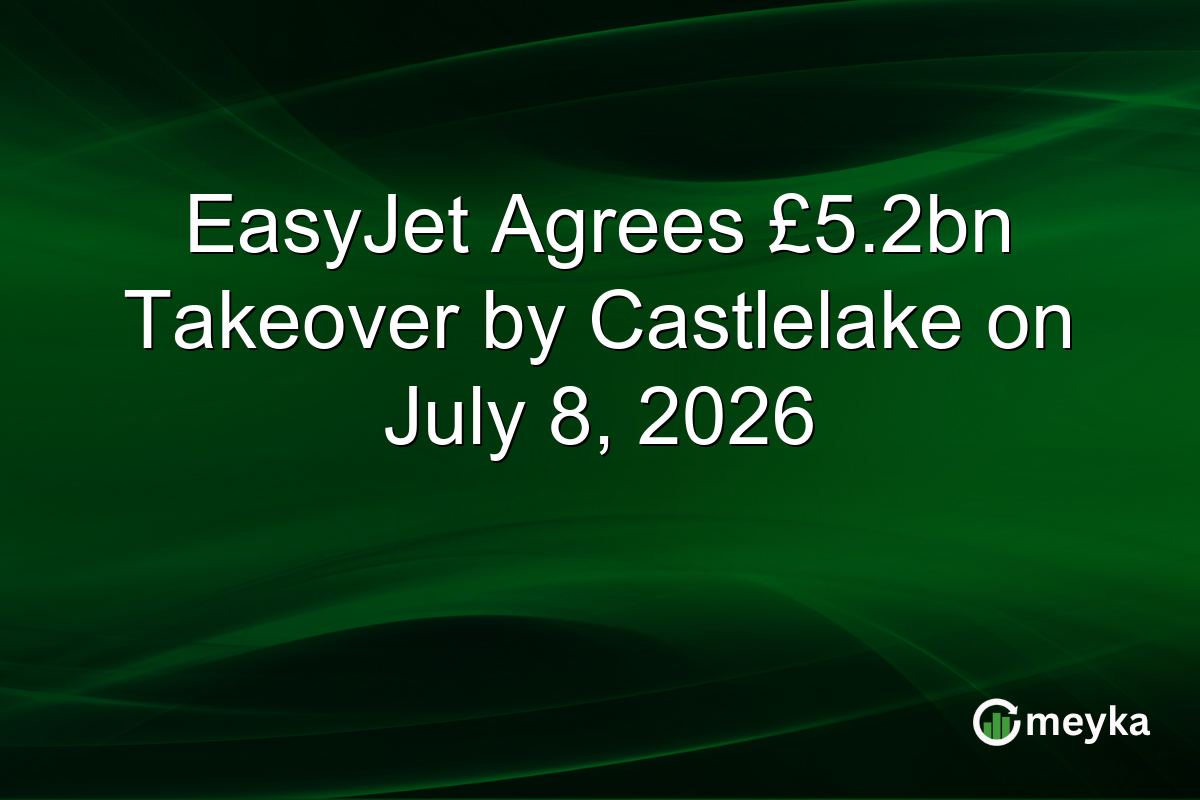 EasyJet Agrees £5.2bn Takeover by Castlelake on July 8, 2026
