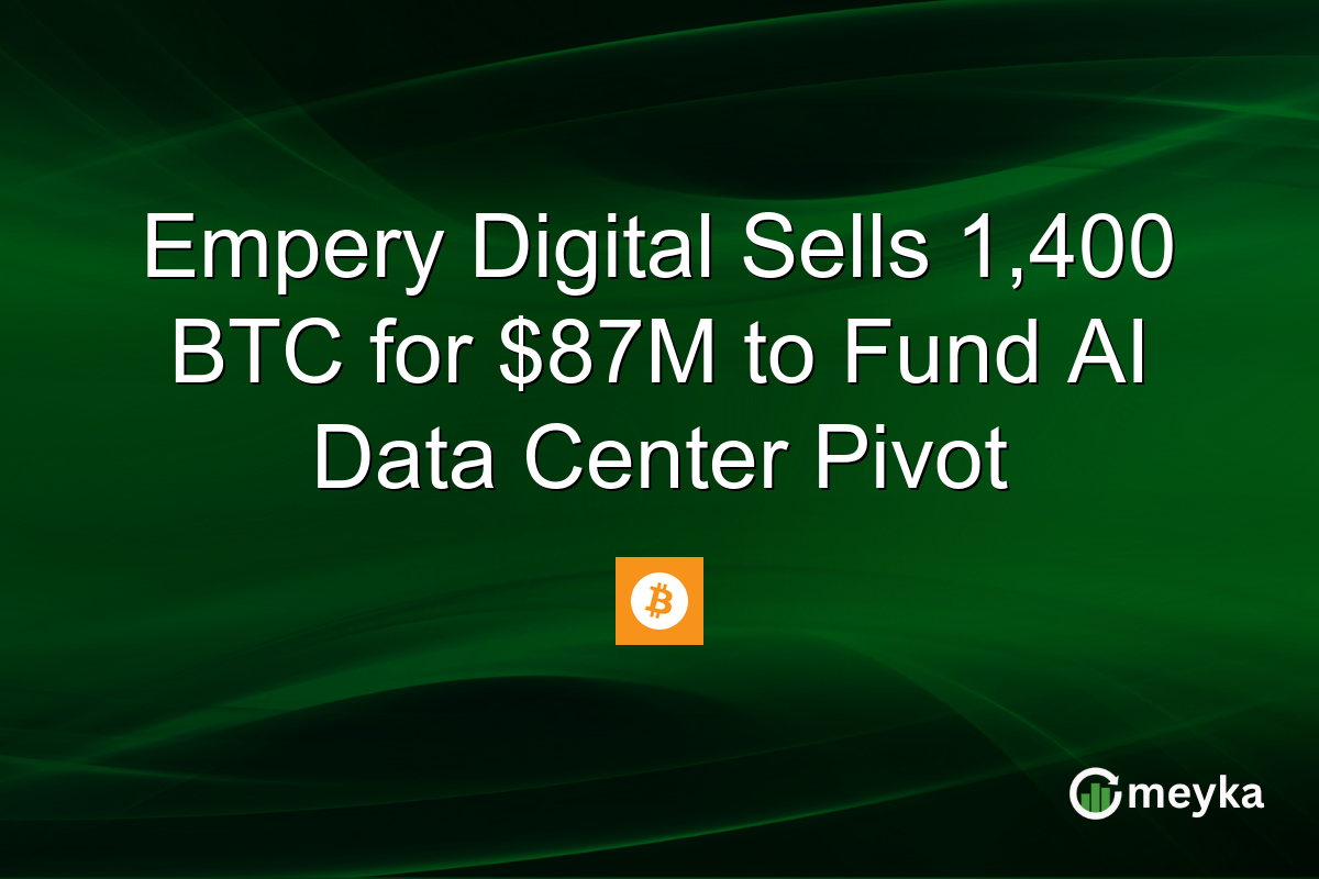 Empery Digital Sells 1,400 BTC for $87M to Fund AI Data Center Pivot
