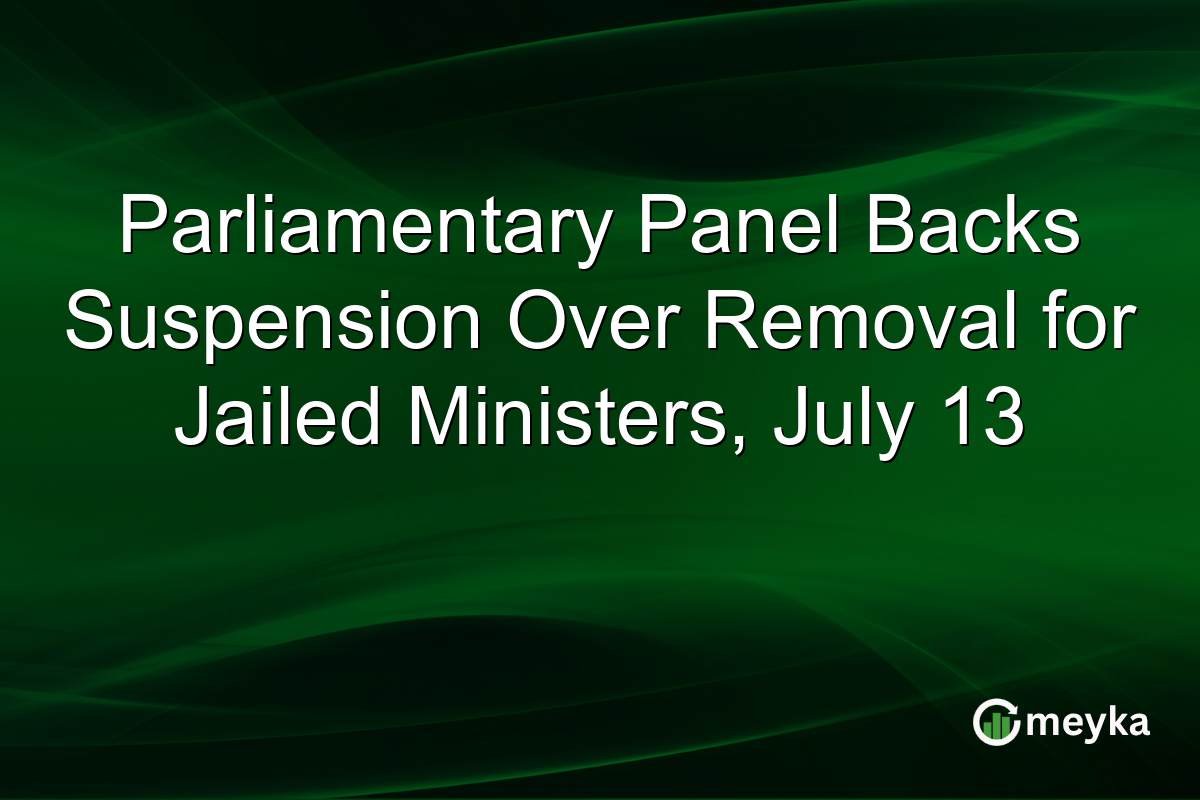 Parliamentary Panel Backs Suspension Over Removal for Jailed Ministers, July 13