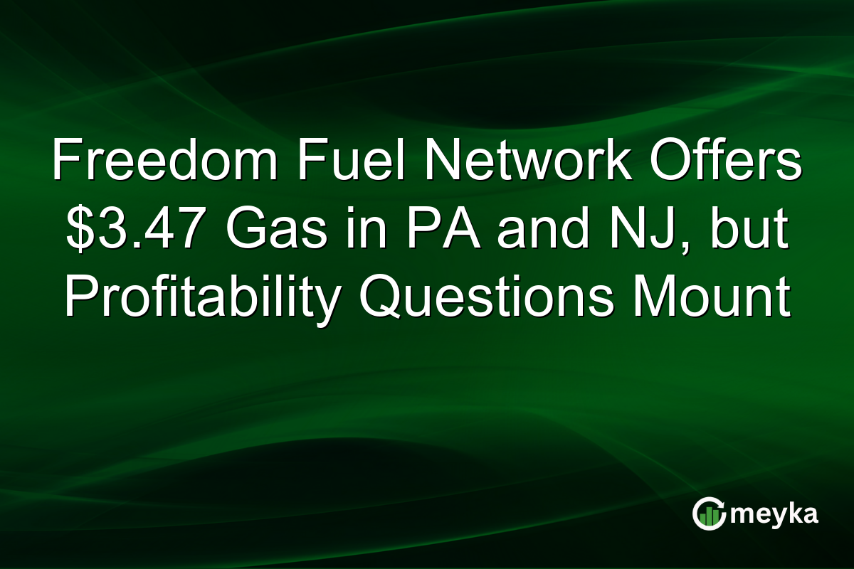 Freedom Fuel Network Offers $3.47 Gas in PA and NJ, but Profitability Questions Mount