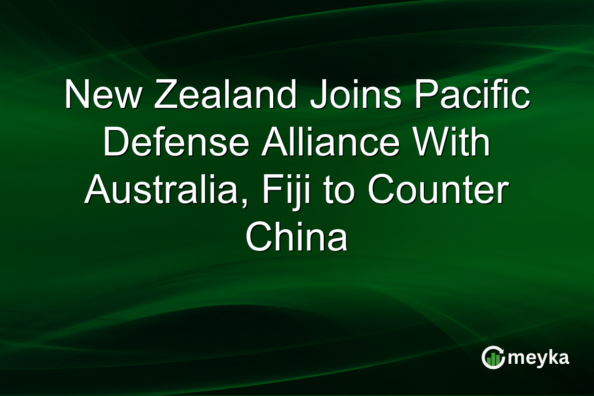 New Zealand Joins Pacific Defense Alliance With Australia, Fiji to Counter China
