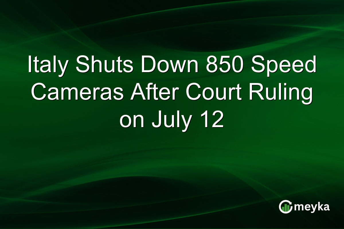 Italy Shuts Down 850 Speed Cameras After Court Ruling on July 12