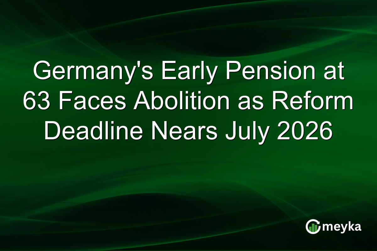 Germany’s Early Pension at 63 Faces Abolition as Reform Deadline Nears July 2026