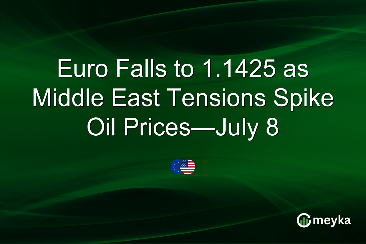 Euro Falls to 1.1425 as Middle East Tensions Spike Oil Prices—July 8