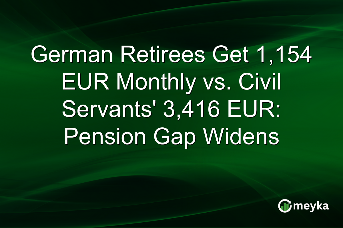 German Retirees Get 1,154 EUR Monthly vs. Civil Servants’ 3,416 EUR: Pension Gap Widens