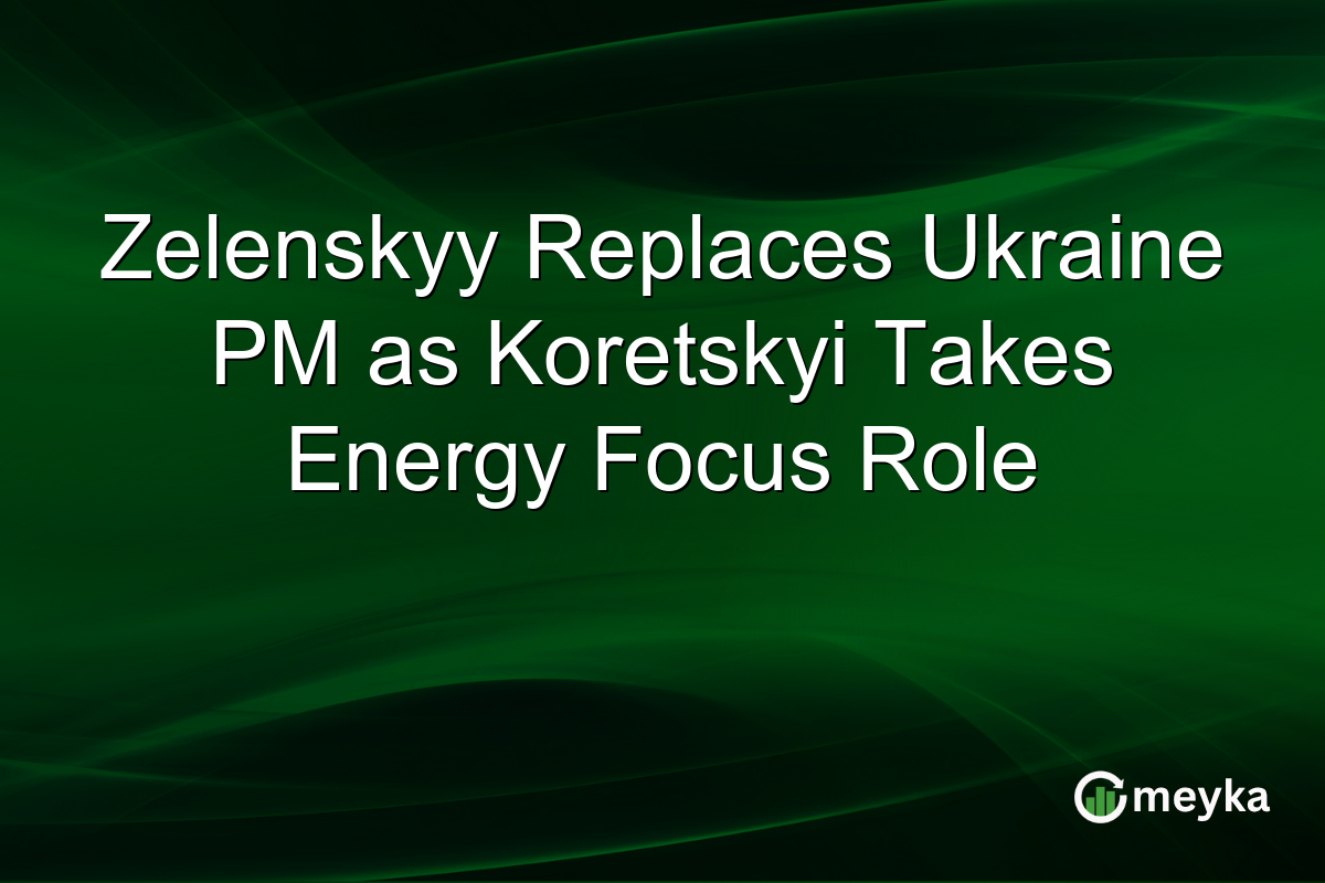 Zelenskyy Replaces Ukraine PM as Koretskyi Takes Energy Focus Role