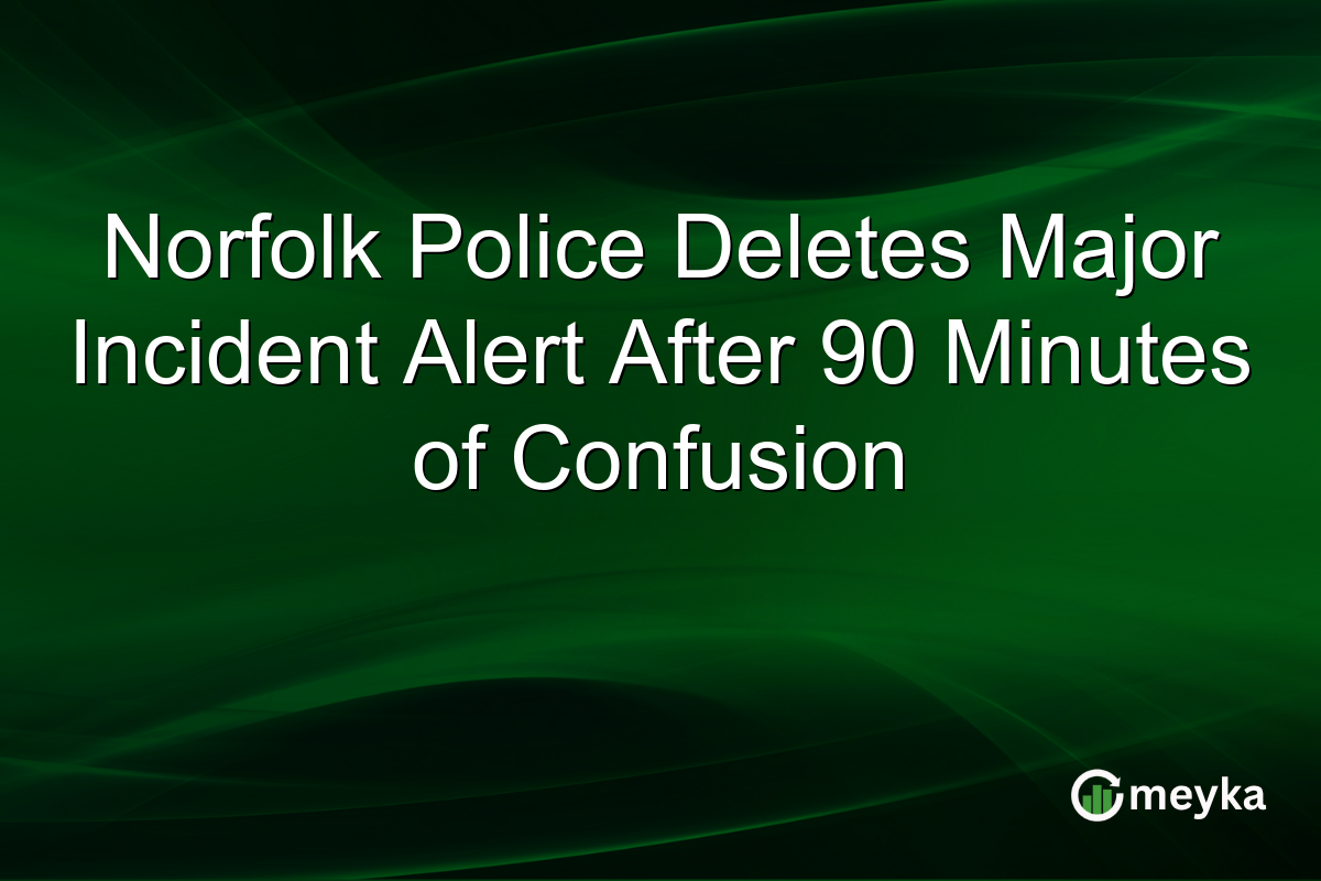 Norfolk Police Deletes Major Incident Alert After 90 Minutes of Confusion