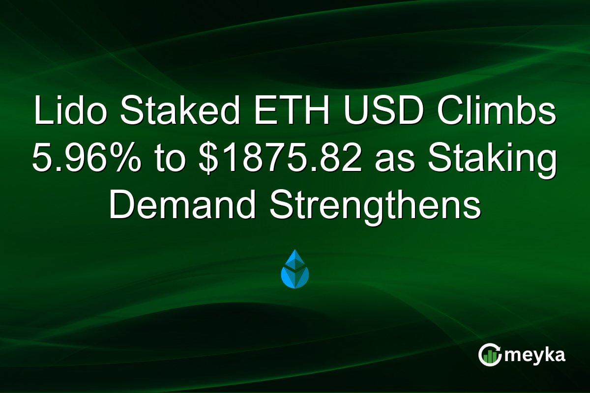 Lido Staked ETH USD Climbs 5.96% to $1875.82 as Staking Demand Strengthens