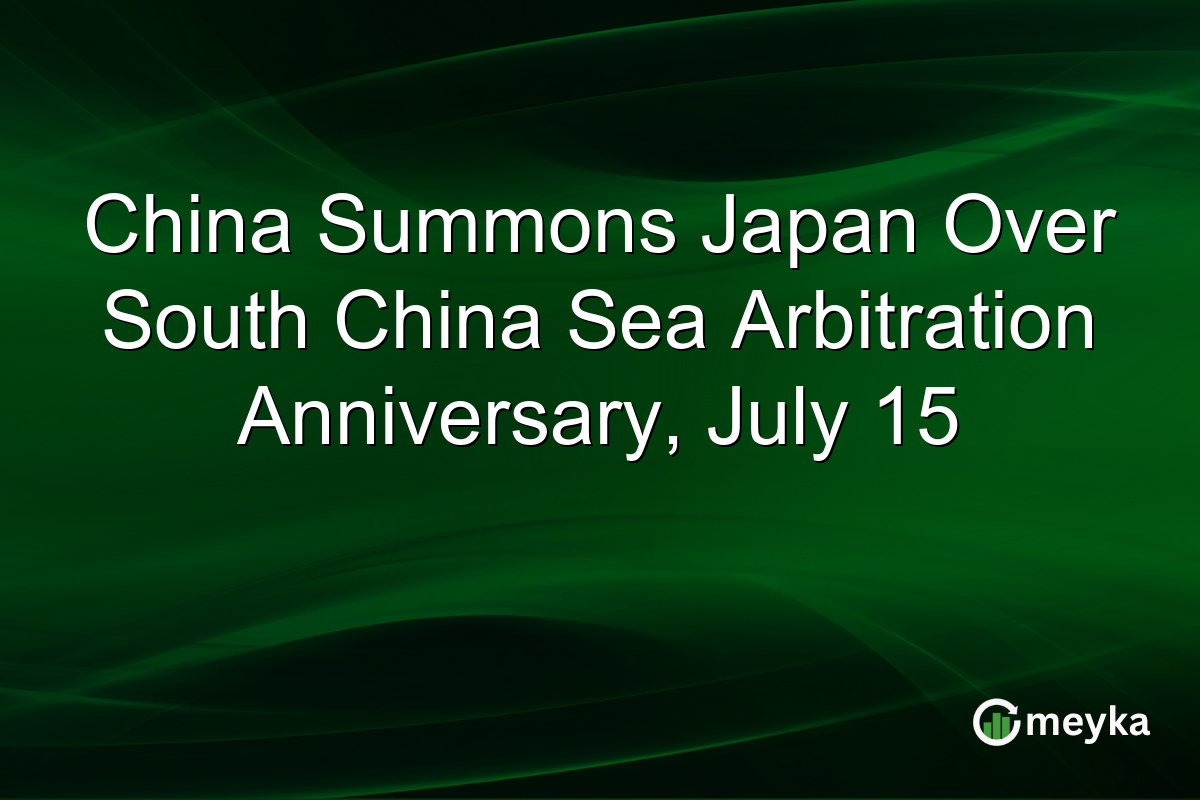 China Summons Japan Over South China Sea Arbitration Anniversary, July 15