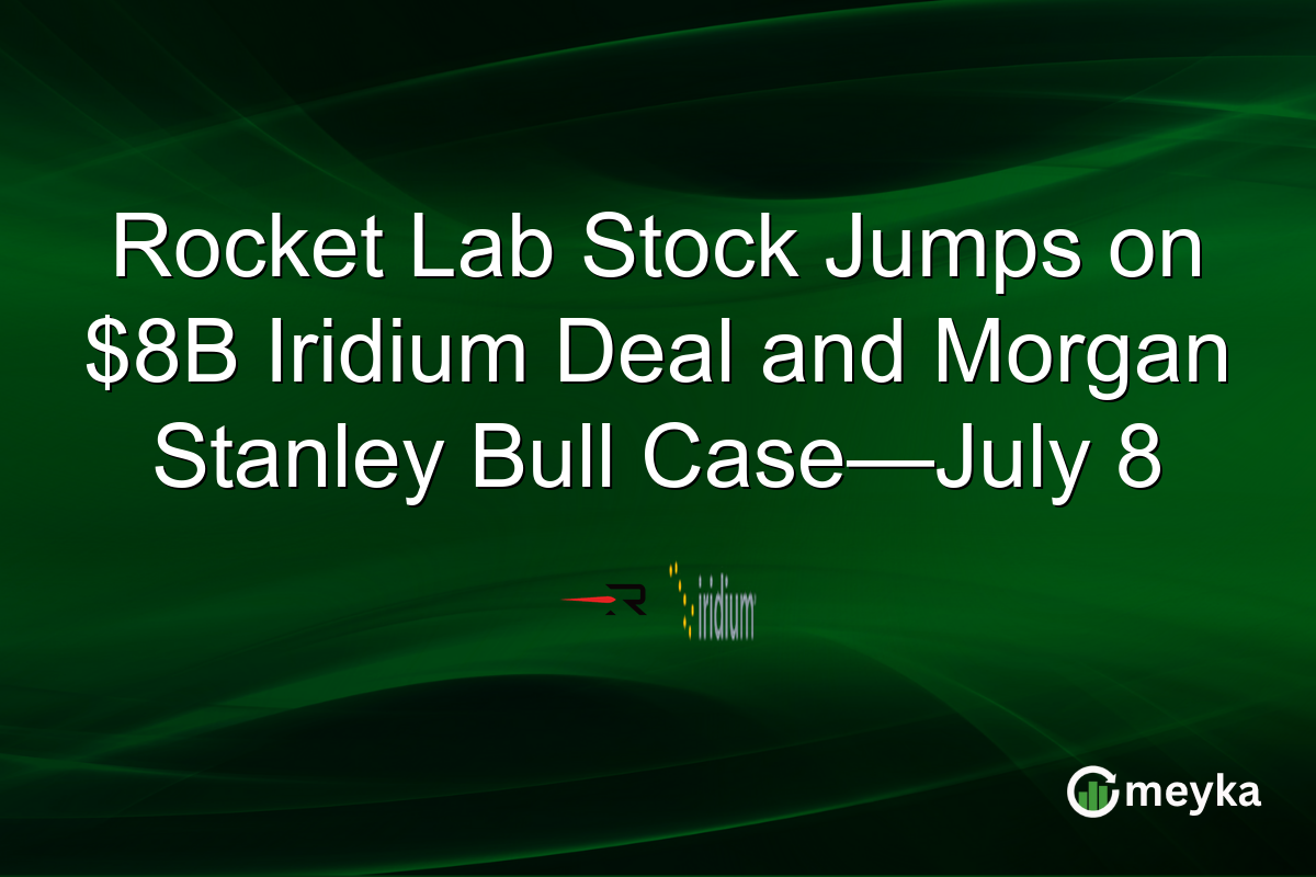 Rocket Lab Stock Jumps on $8B Iridium Deal and Morgan Stanley Bull Case—July 8
