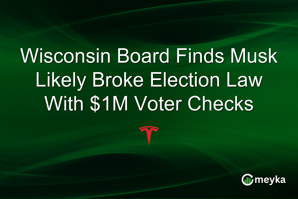 Wisconsin Board Finds Musk Likely Broke Election Law With $1M Voter Checks