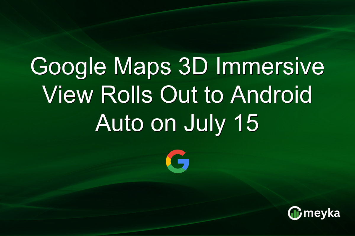 Google Maps 3D Immersive View Rolls Out to Android Auto on July 15