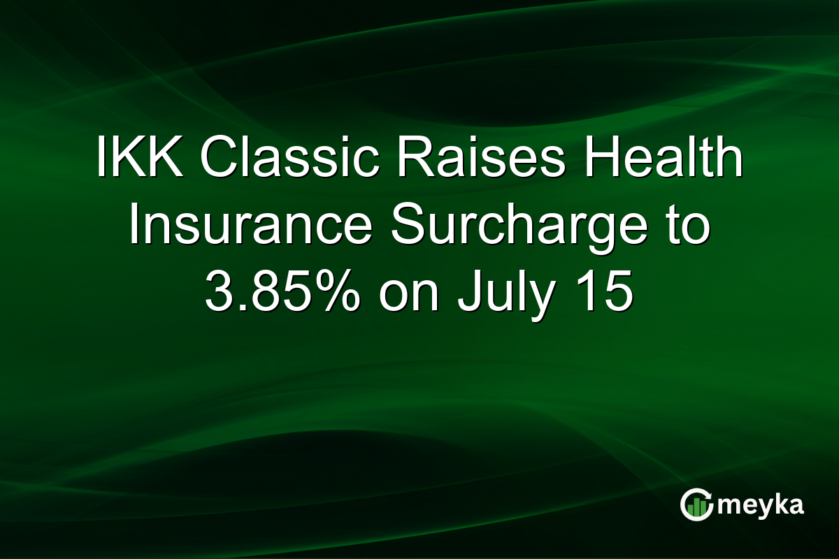 IKK Classic Raises Health Insurance Surcharge to 3.85% on July 15
