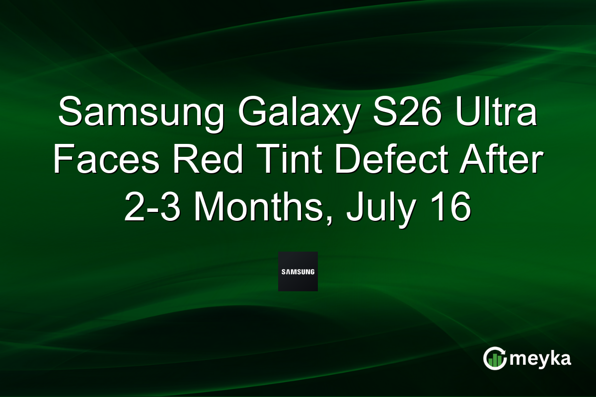 Samsung Galaxy S26 Ultra Faces Red Tint Defect After 2-3 Months, July 16
