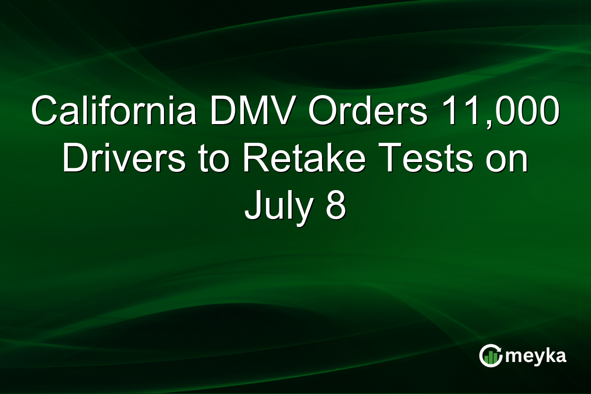 California DMV Orders 11,000 Drivers to Retake Tests on July 8