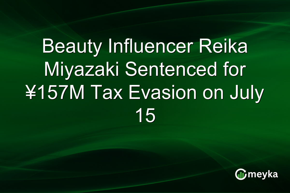 Beauty Influencer Reika Miyazaki Sentenced for ¥157M Tax Evasion on July 15