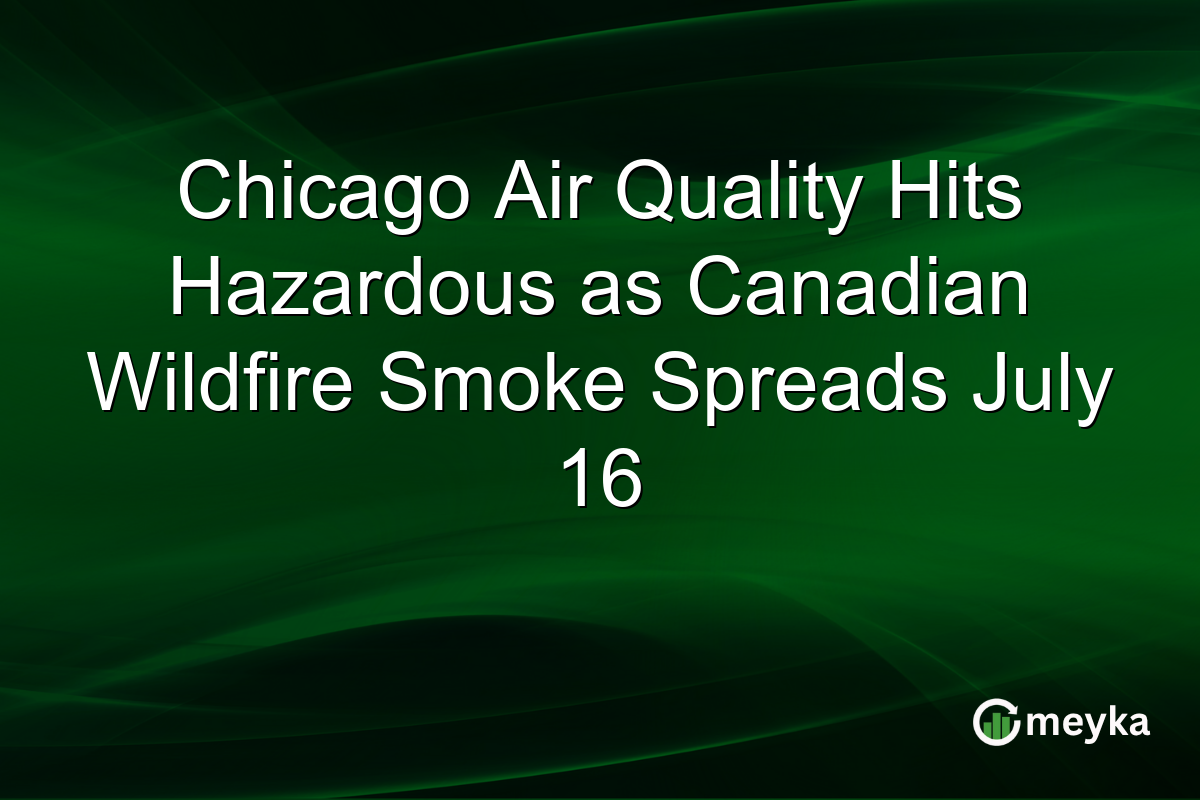 Chicago Air Quality Hits Hazardous as Canadian Wildfire Smoke Spreads July 16