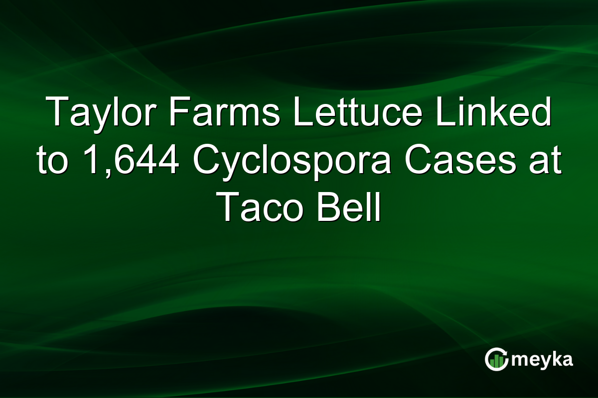 Taylor Farms Lettuce Linked to 1,644 Cyclospora Cases at Taco Bell