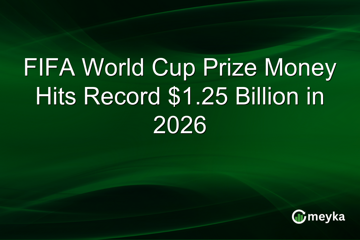 FIFA World Cup Prize Money Hits Record $1.25 Billion in 2026