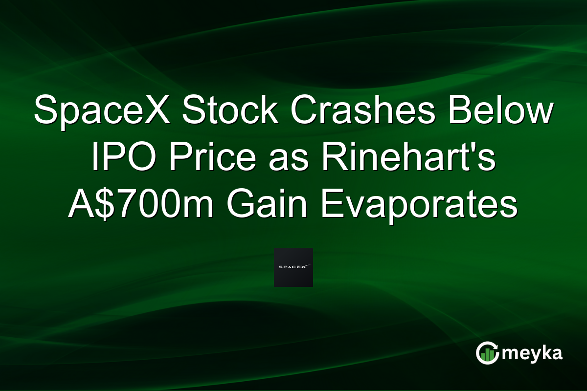 SpaceX Stock Crashes Below IPO Price as Rinehart’s A$700m Gain Evaporates