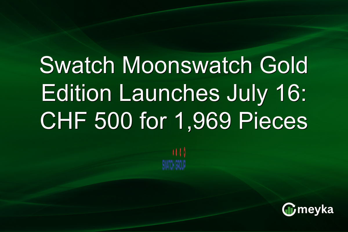 Swatch Moonswatch Gold Edition Launches July 16: CHF 500 for 1,969 Pieces