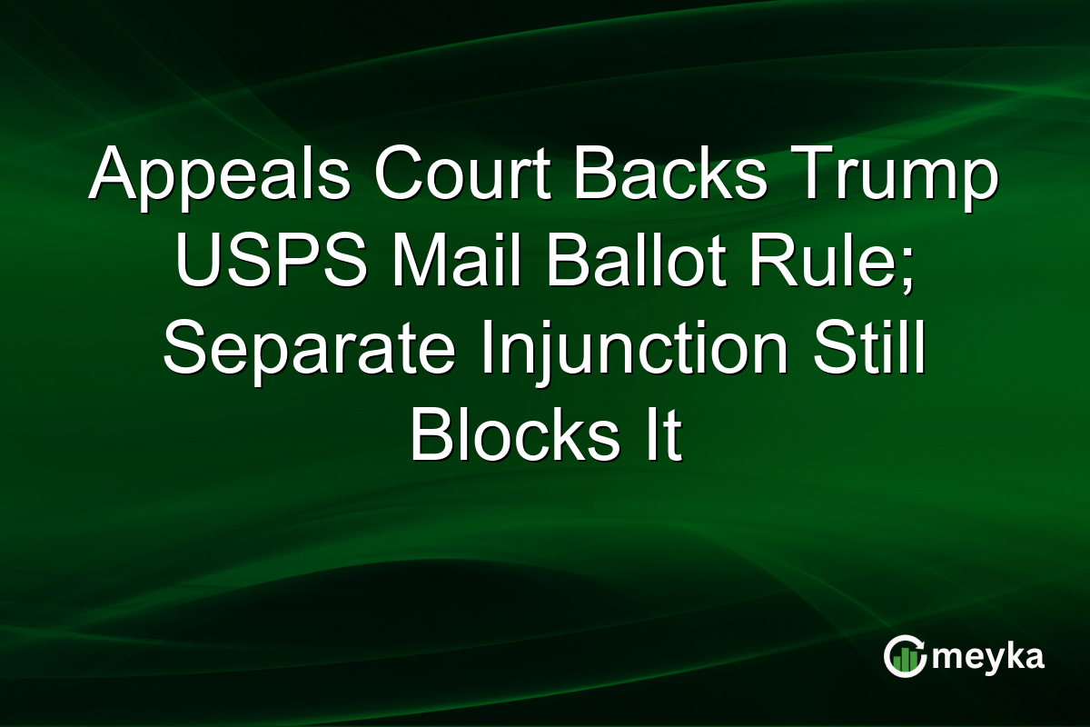 Appeals Court Backs Trump USPS Mail Ballot Rule; Separate Injunction Still Blocks It
