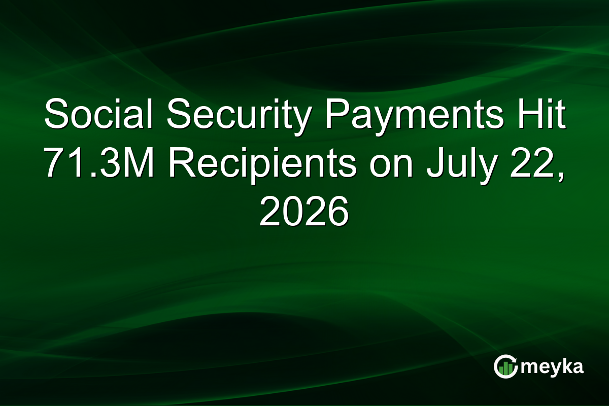 Social Security Payments Hit 71.3M Recipients on July 22, 2026