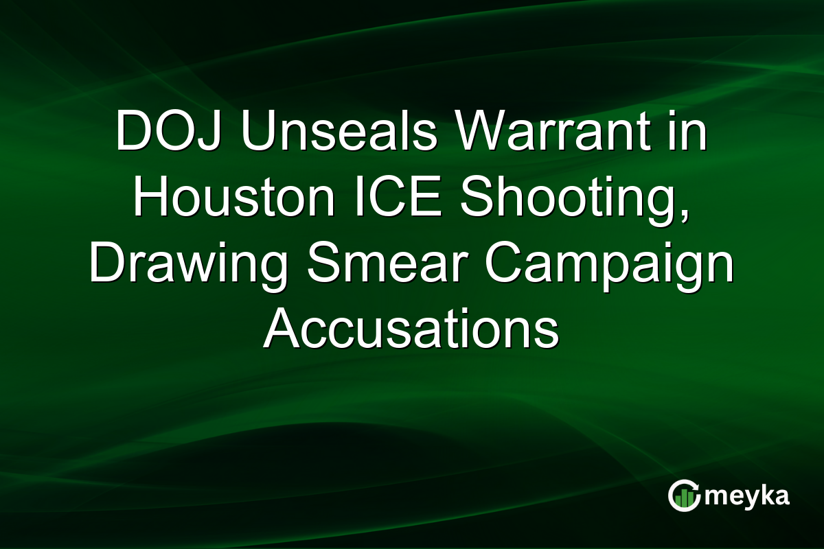 DOJ Unseals Warrant in Houston ICE Shooting, Drawing Smear Campaign Accusations