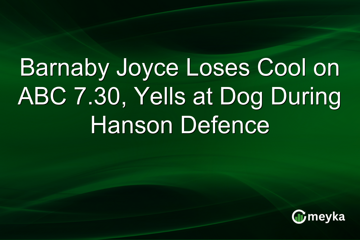 Barnaby Joyce Loses Cool on ABC 7.30, Yells at Dog During Hanson Defence