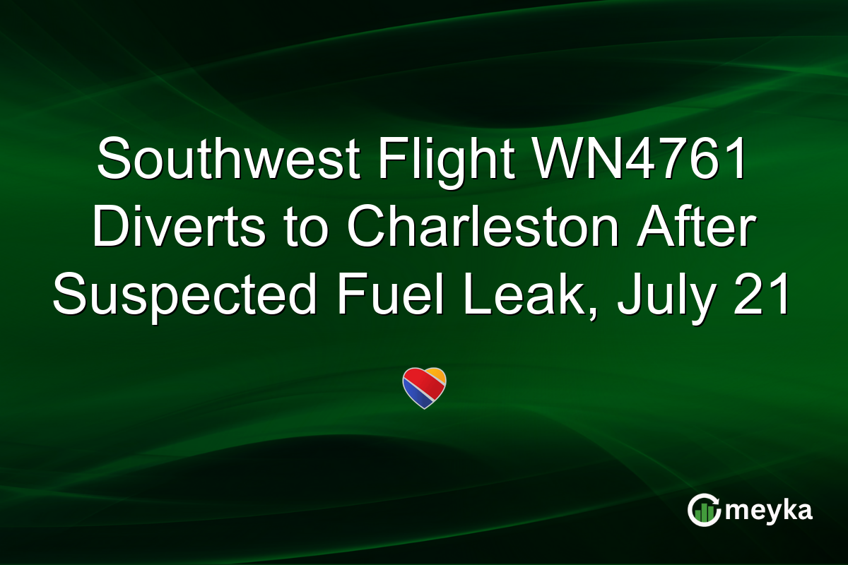 Southwest Flight WN4761 Diverts to Charleston After Suspected Fuel Leak, July 21