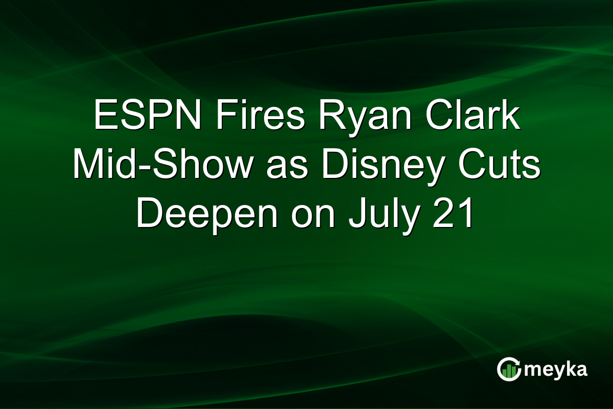 ESPN Fires Ryan Clark Mid-Show as Disney Cuts Deepen on July 21