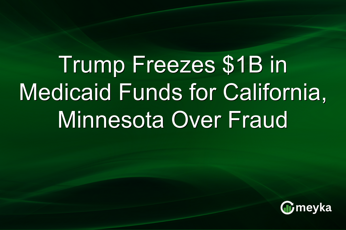 Trump Freezes $1B in Medicaid Funds for California, Minnesota Over Fraud