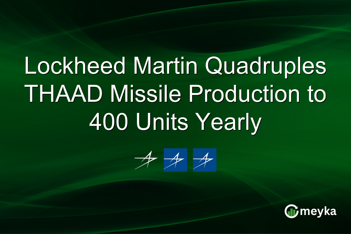 Lockheed Martin Quadruples THAAD Missile Production to 400 Units Yearly