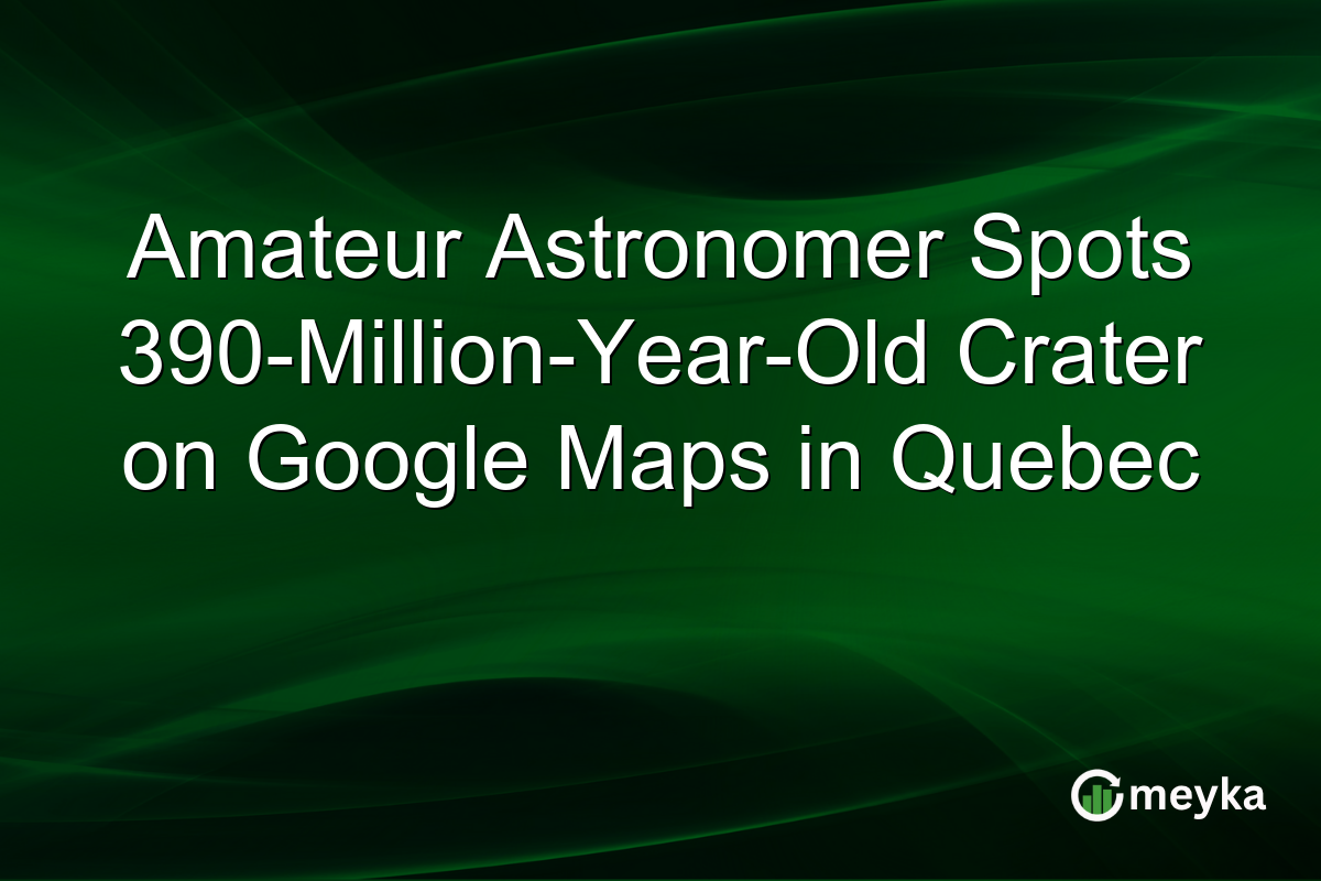 Amateur Astronomer Spots 390-Million-Year-Old Crater on Google Maps in Quebec