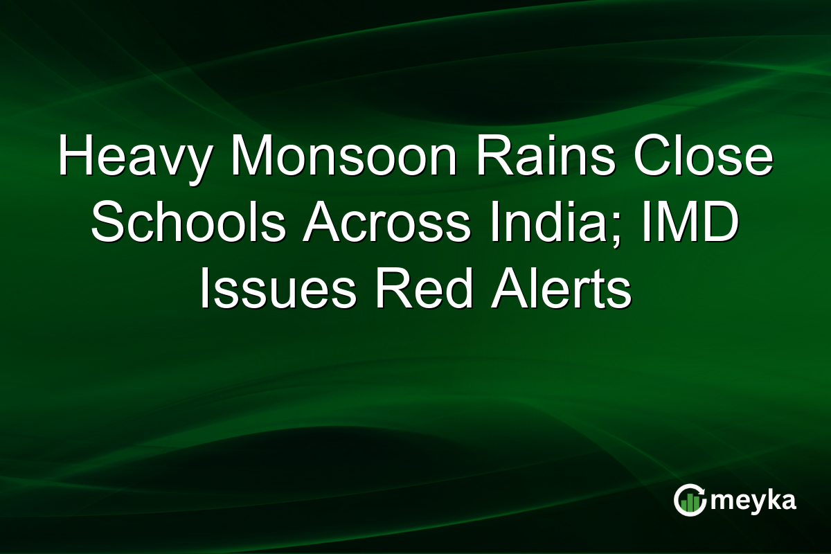 Heavy Monsoon Rains Close Schools Across India; IMD Issues Red Alerts
