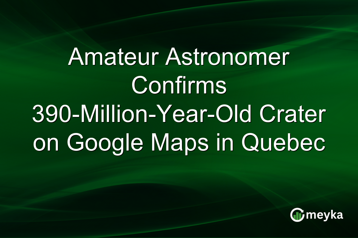 Amateur Astronomer Confirms 390-Million-Year-Old Crater on Google Maps in Quebec