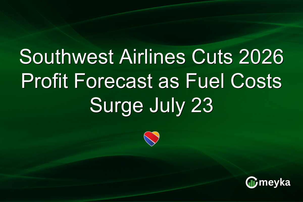 Southwest Airlines Cuts 2026 Profit Forecast as Fuel Costs Surge July 23