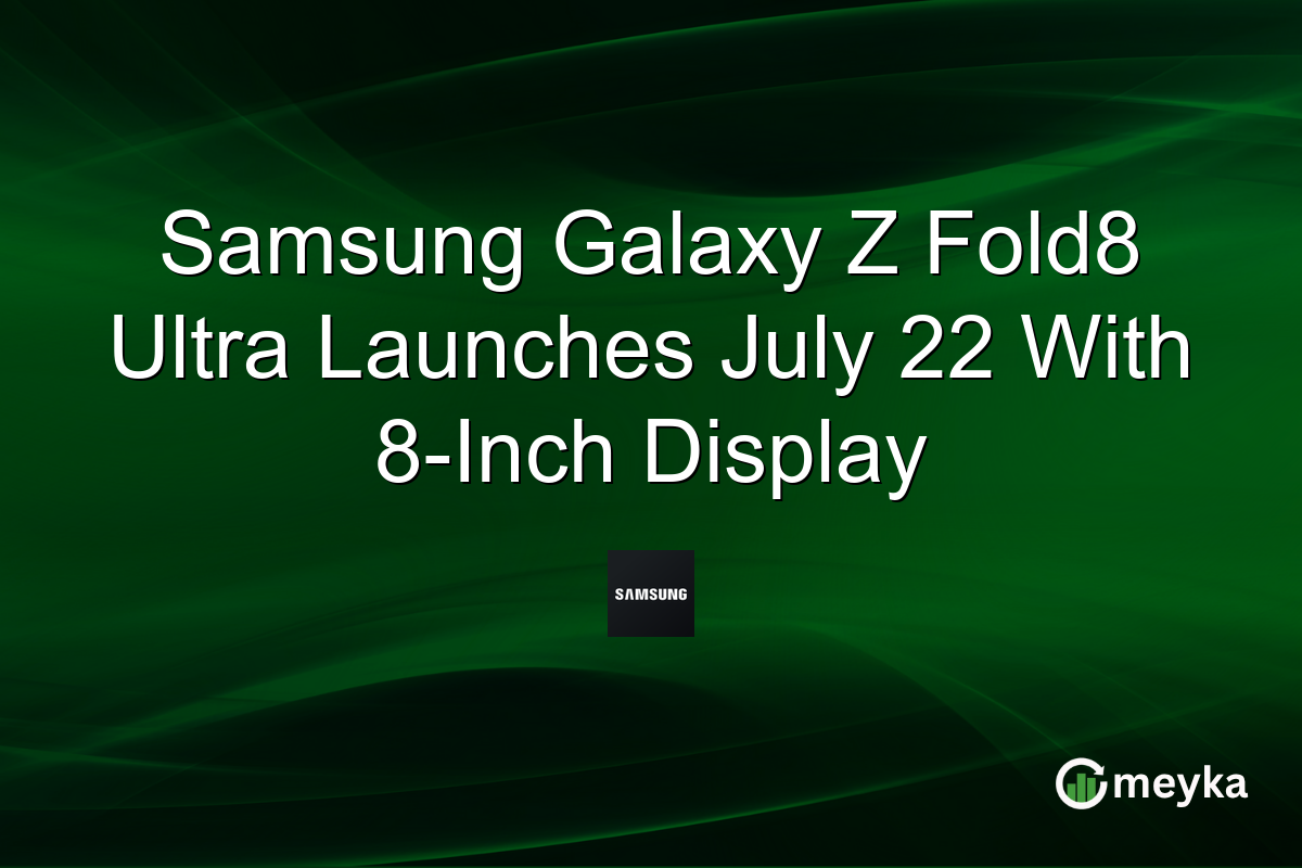Samsung Galaxy Z Fold8 Ultra Launches July 22 With 8-Inch Display
