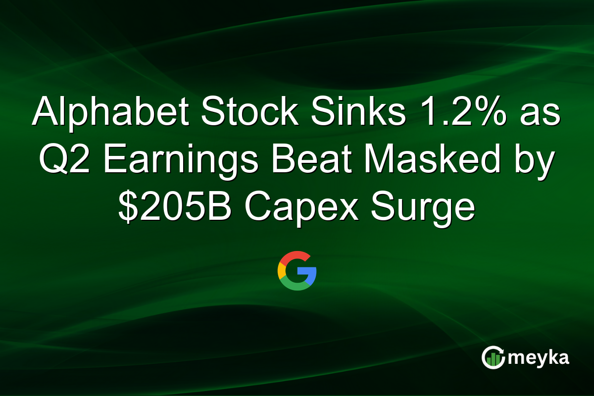Alphabet Stock Sinks 1.2% as Q2 Earnings Beat Masked by $205B Capex Surge