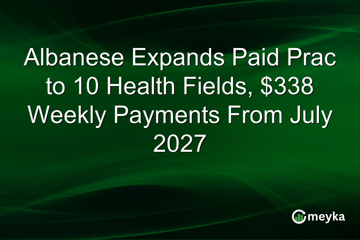 Albanese Expands Paid Prac to 10 Health Fields, $338 Weekly Payments From July 2027