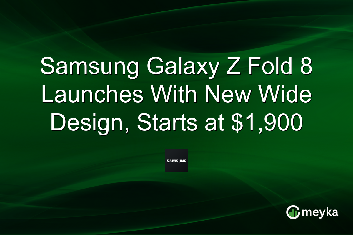 Samsung Galaxy Z Fold 8 Launches With New Wide Design, Starts at $1,900
