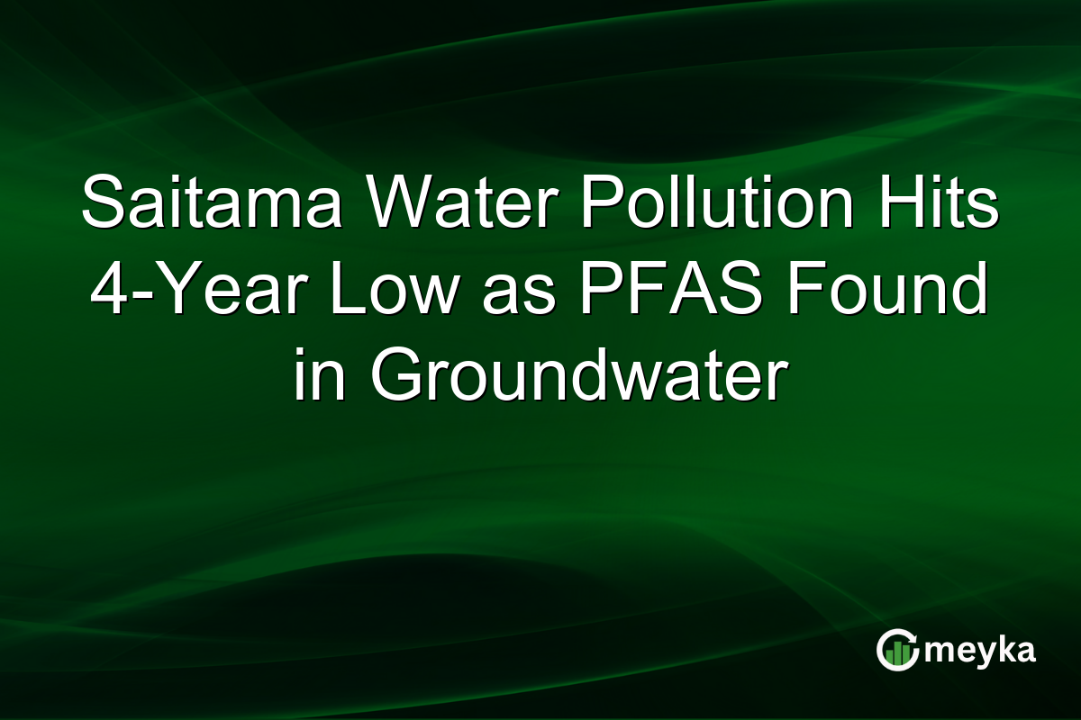 Saitama Water Pollution Hits 4-Year Low as PFAS Found in Groundwater