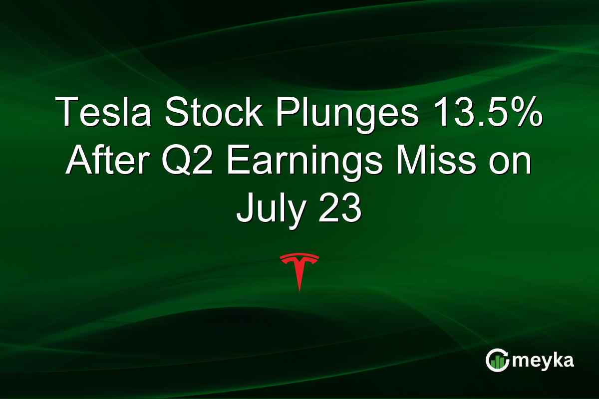 Tesla Stock Plunges 13.5% After Q2 Earnings Miss on July 23