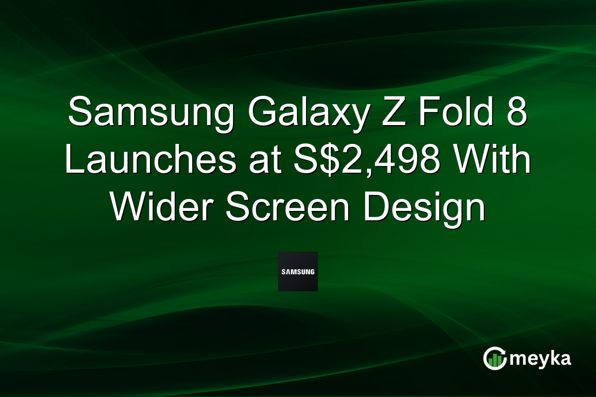 Samsung Galaxy Z Fold 8 Launches at S$2,498 With Wider Screen Design