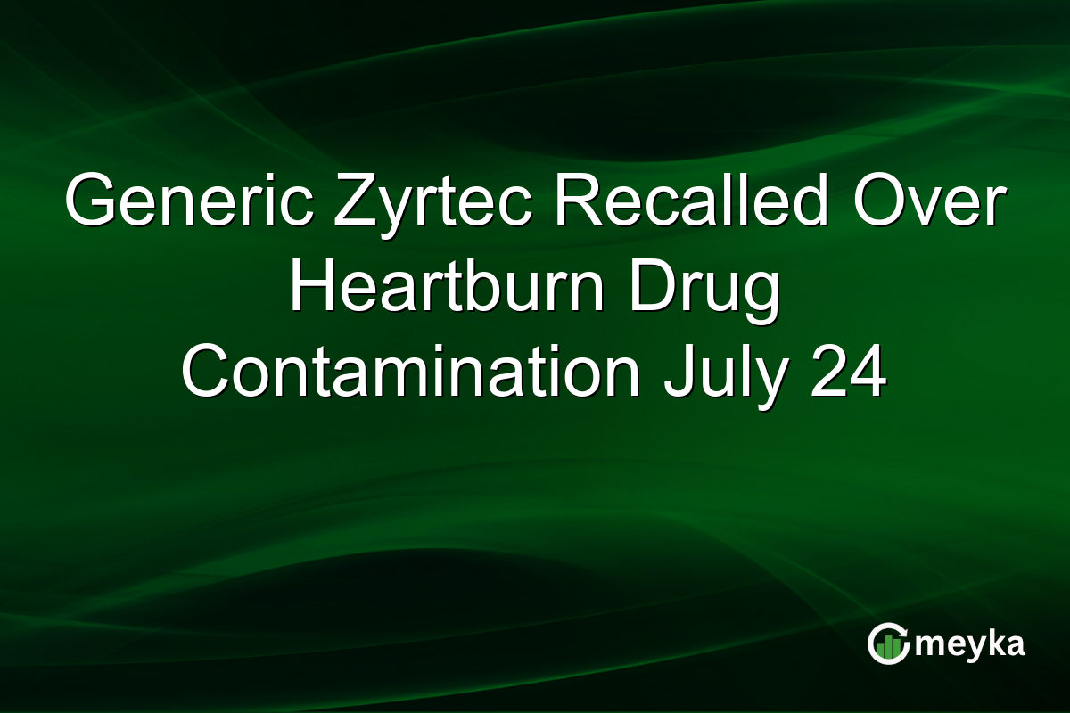 Generic Zyrtec Recalled Over Heartburn Drug Contamination July 24