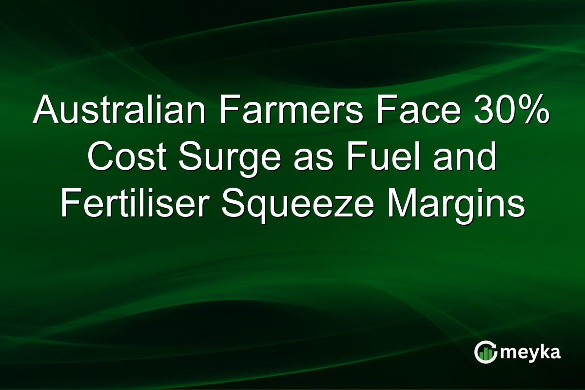 Australian Farmers Face 30% Cost Surge as Fuel and Fertiliser Squeeze Margins