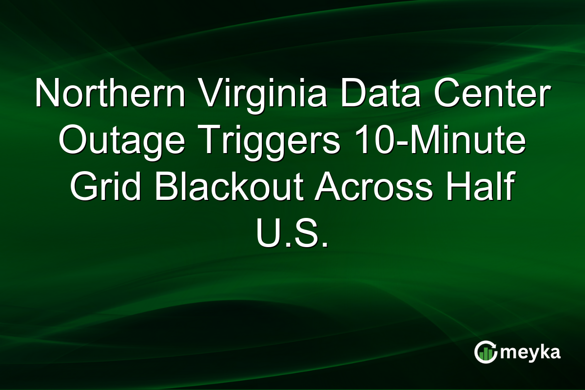 Northern Virginia Data Center Outage Triggers 10-Minute Grid Blackout Across Half U.S.