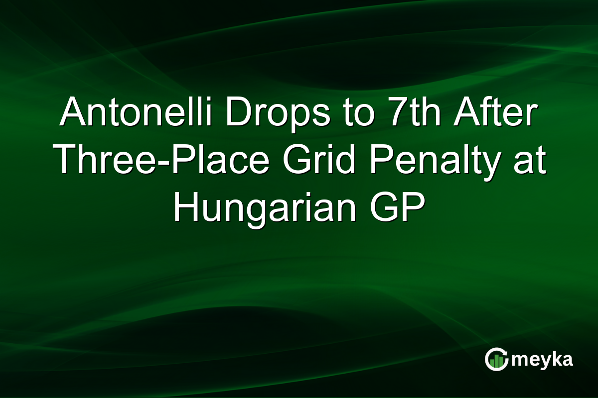 Antonelli Drops to 7th After Three-Place Grid Penalty at Hungarian GP