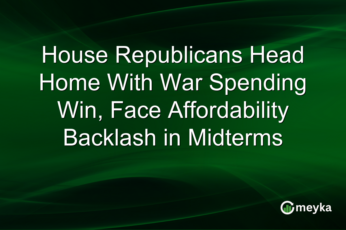 House Republicans Head Home With War Spending Win, Face Affordability Backlash in Midterms