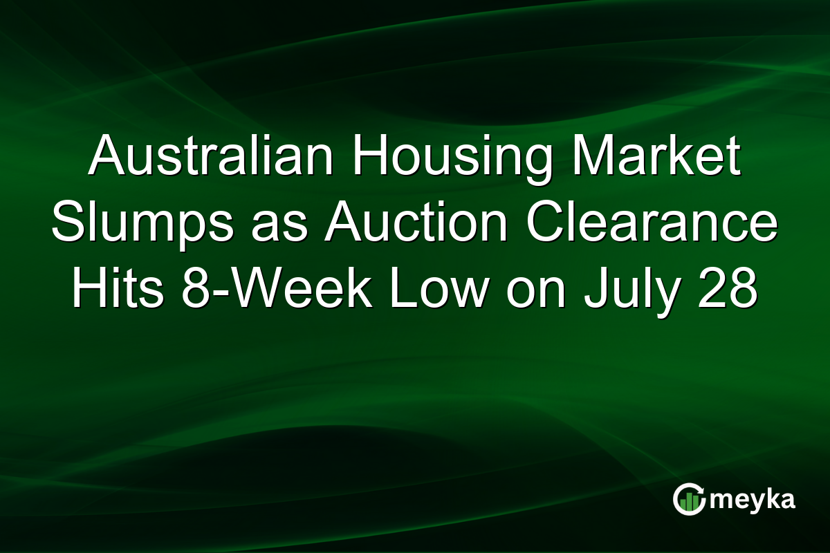 Australian Housing Market Slumps as Auction Clearance Hits 8-Week Low on July 28